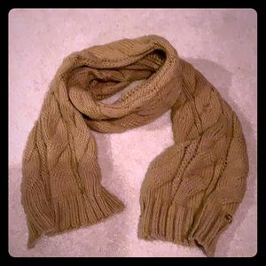 Michael Kors tan woven braid scarf